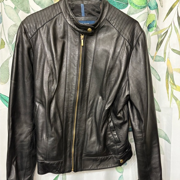 Cole Haan Jackets & Blazers - Cole Haan Black Lambskin Leather Jacket